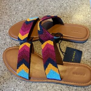 NWT women’s beaded sandals